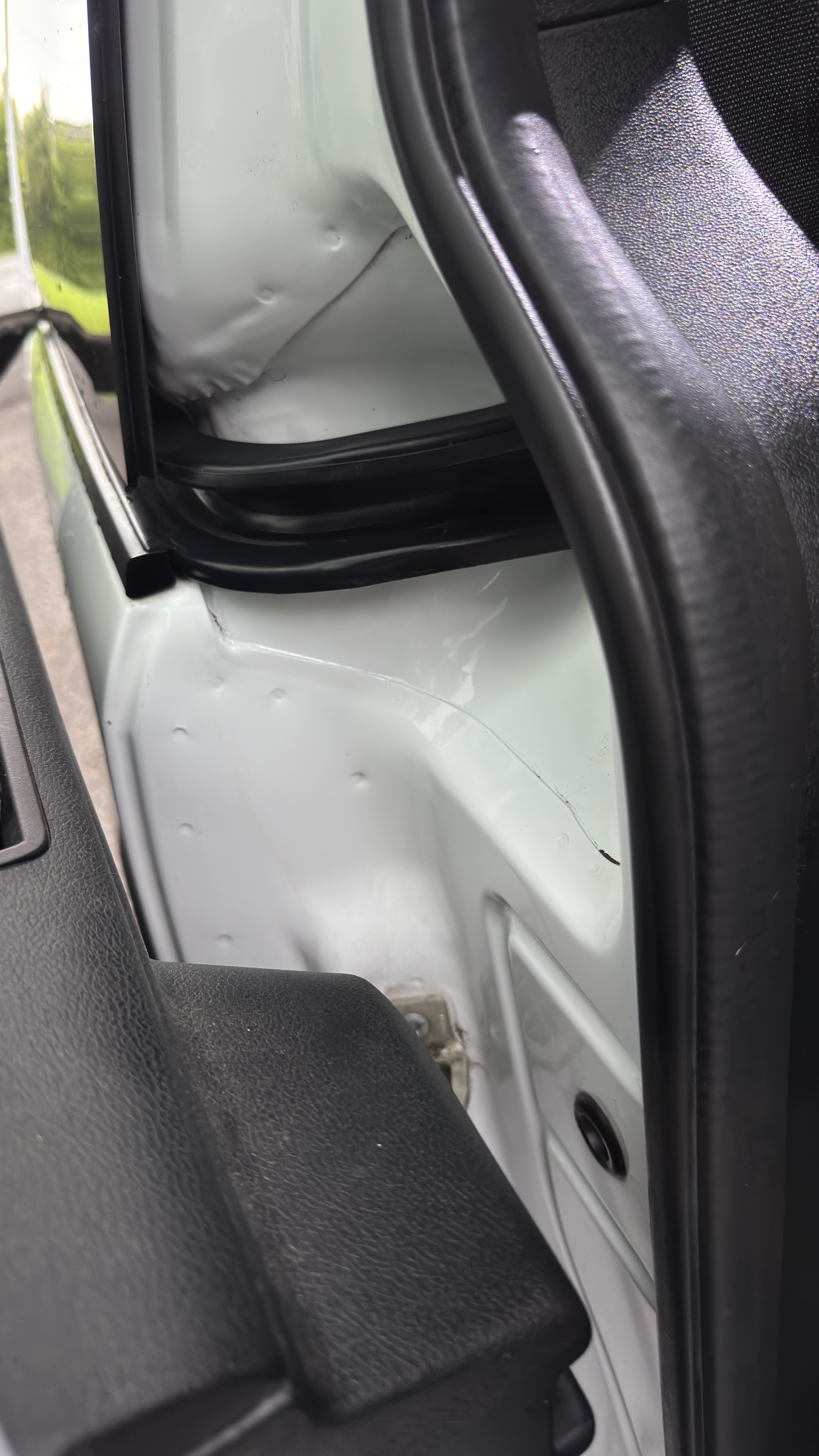 After — clean white door jamb