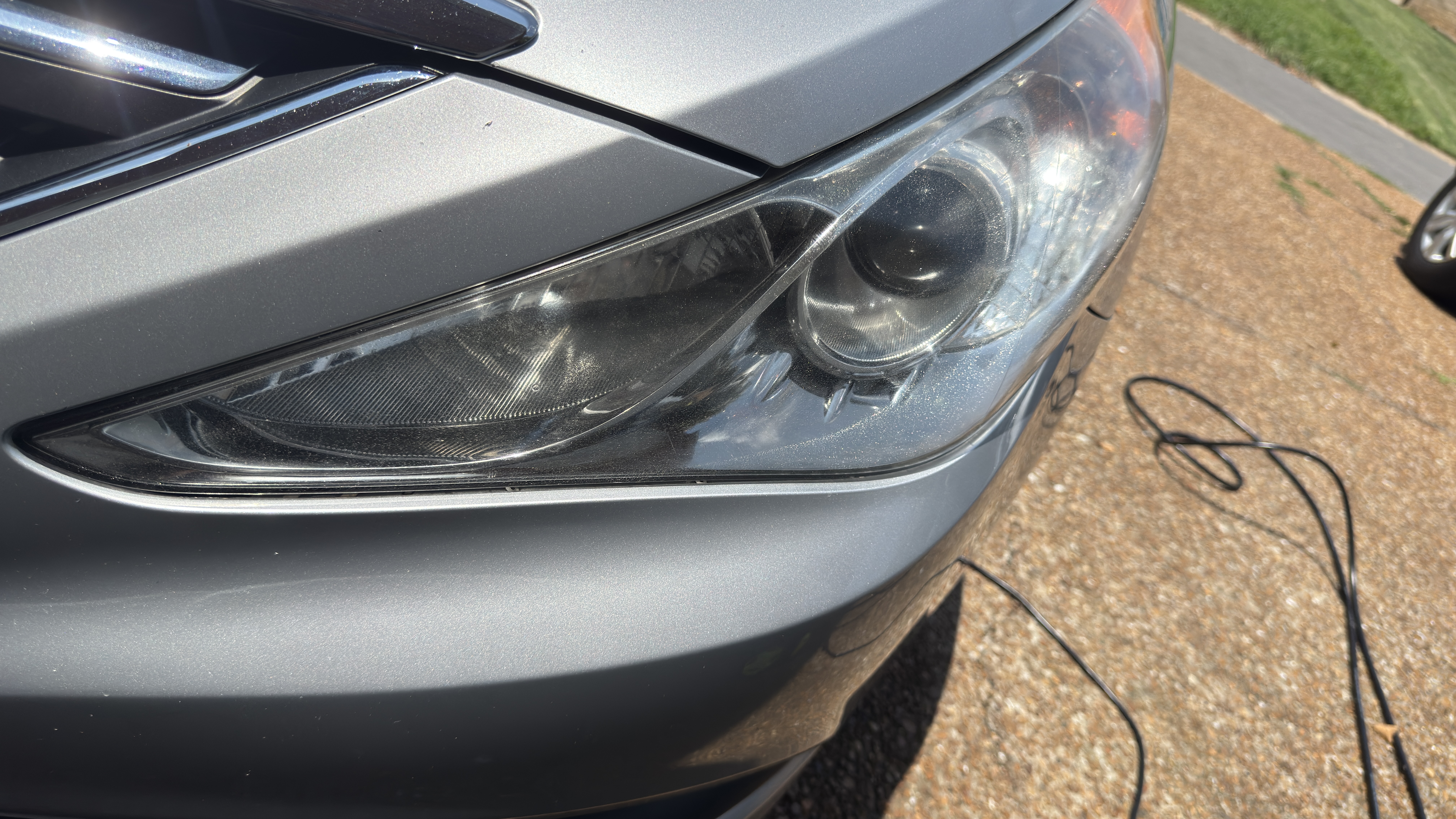 After — clear restored headlight lens