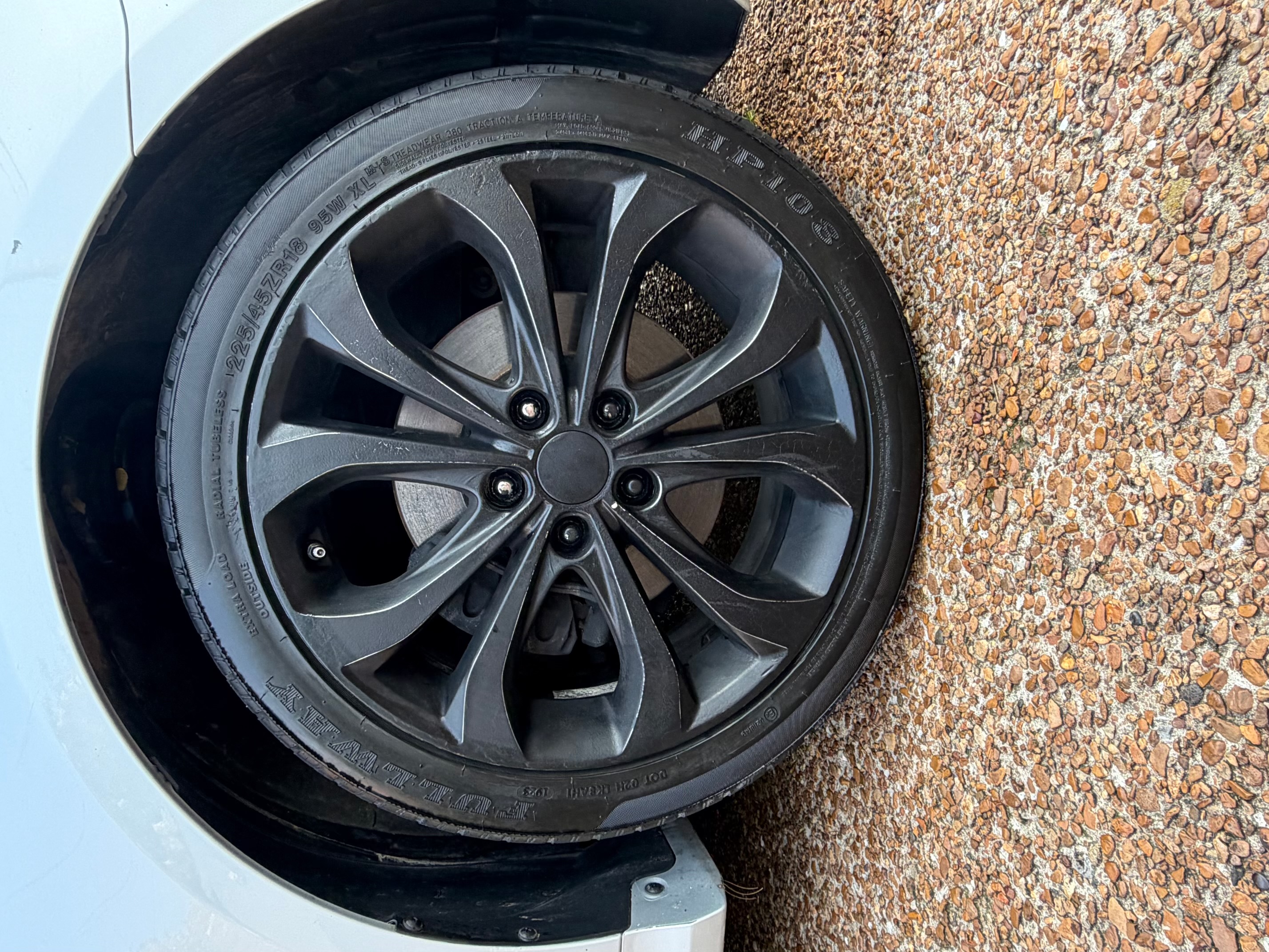Wheel and tire after cleaning