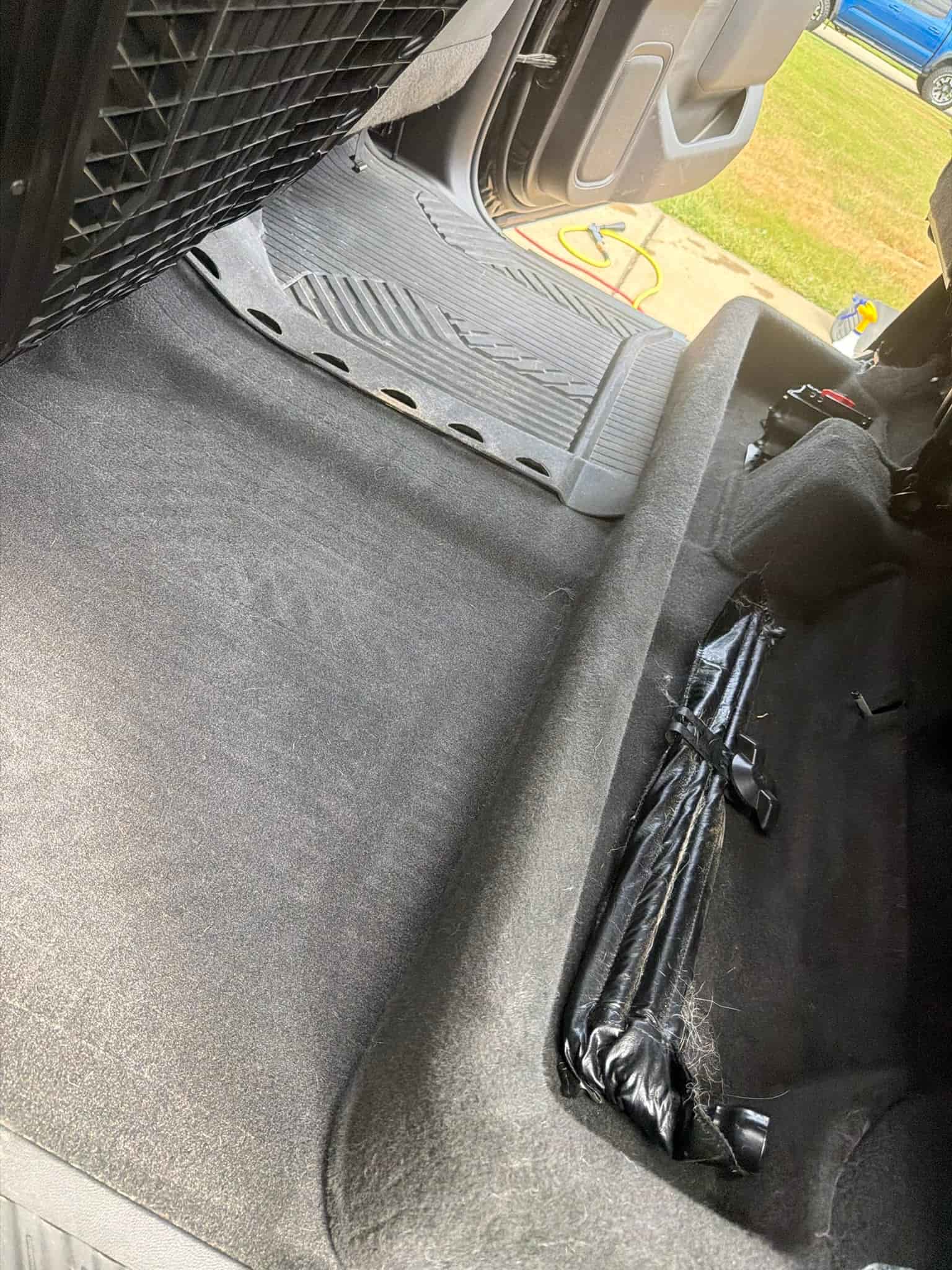 Chevy Silverado rear floor after vacuuming