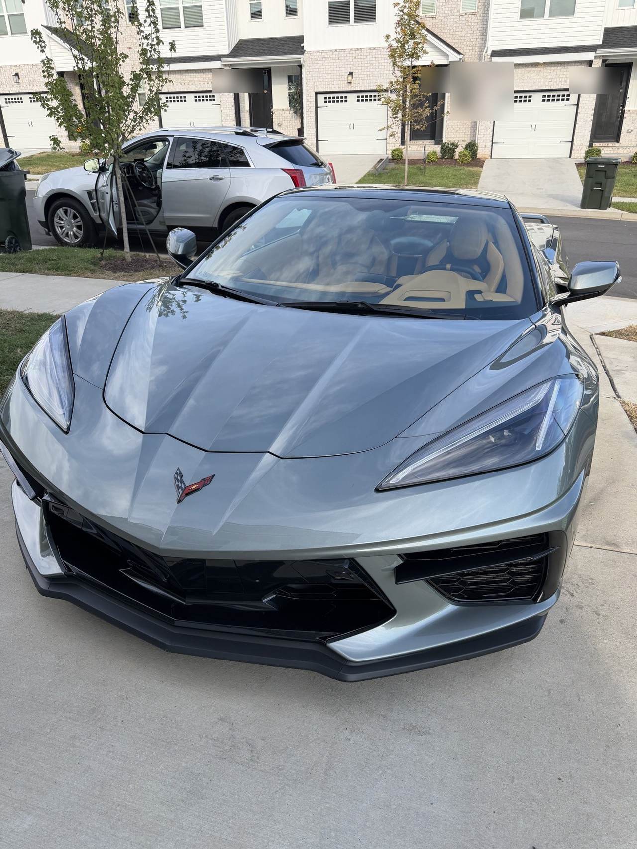 Gray Corvette C8 after a detail