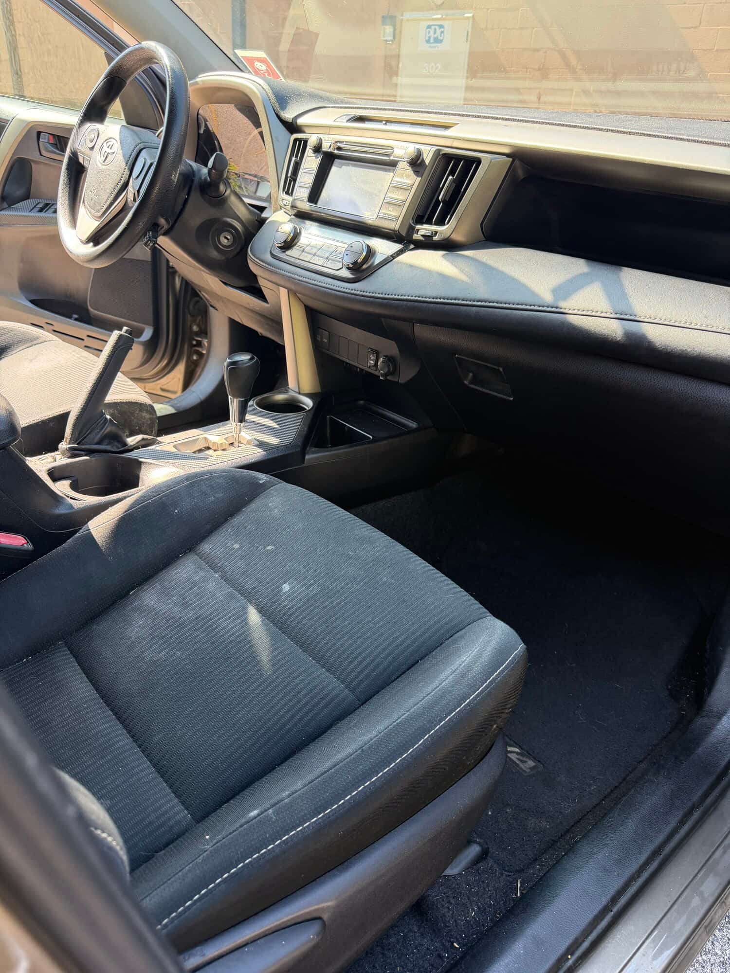 Toyota RAV4 front cabin before an interior detail