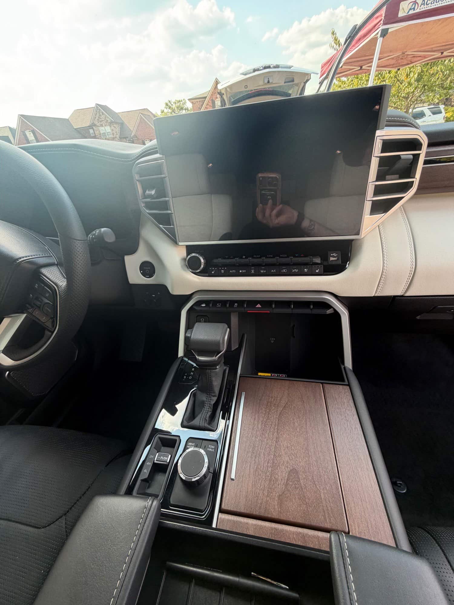 Toyota Sequoia center console and touchscreen