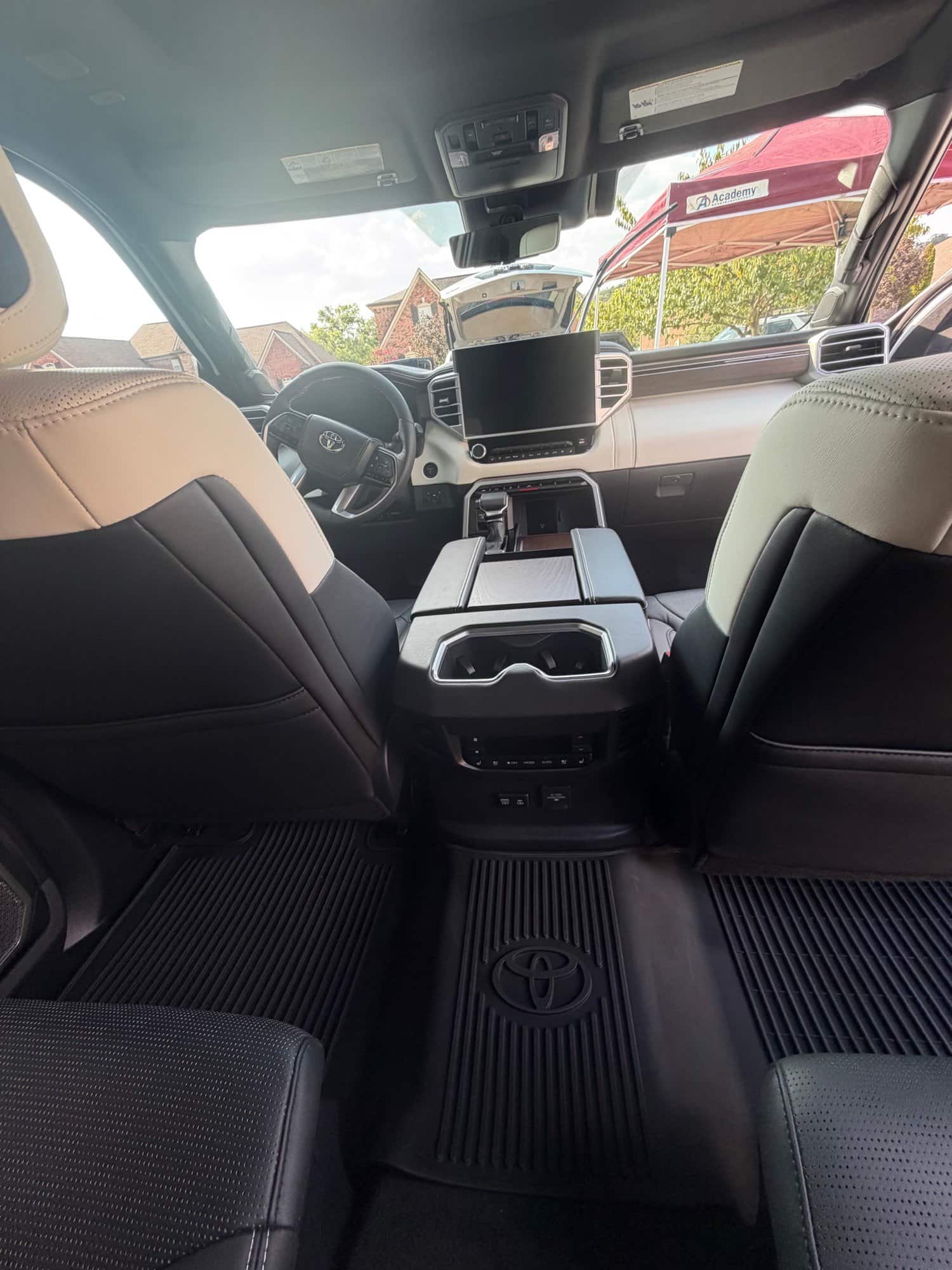 Toyota Sequoia floor mats after vacuuming