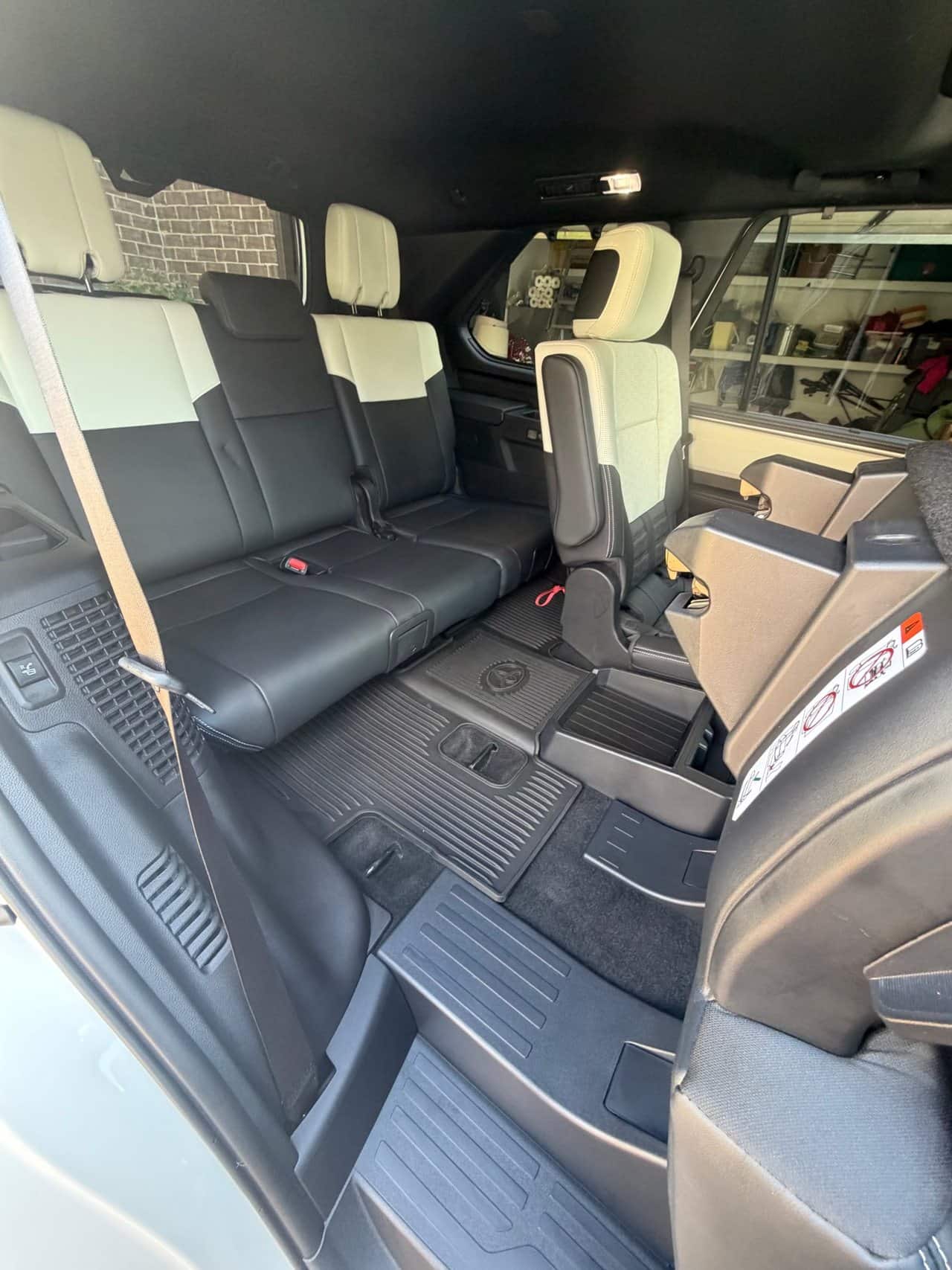 Toyota Sequoia second and third rows after an interior detail