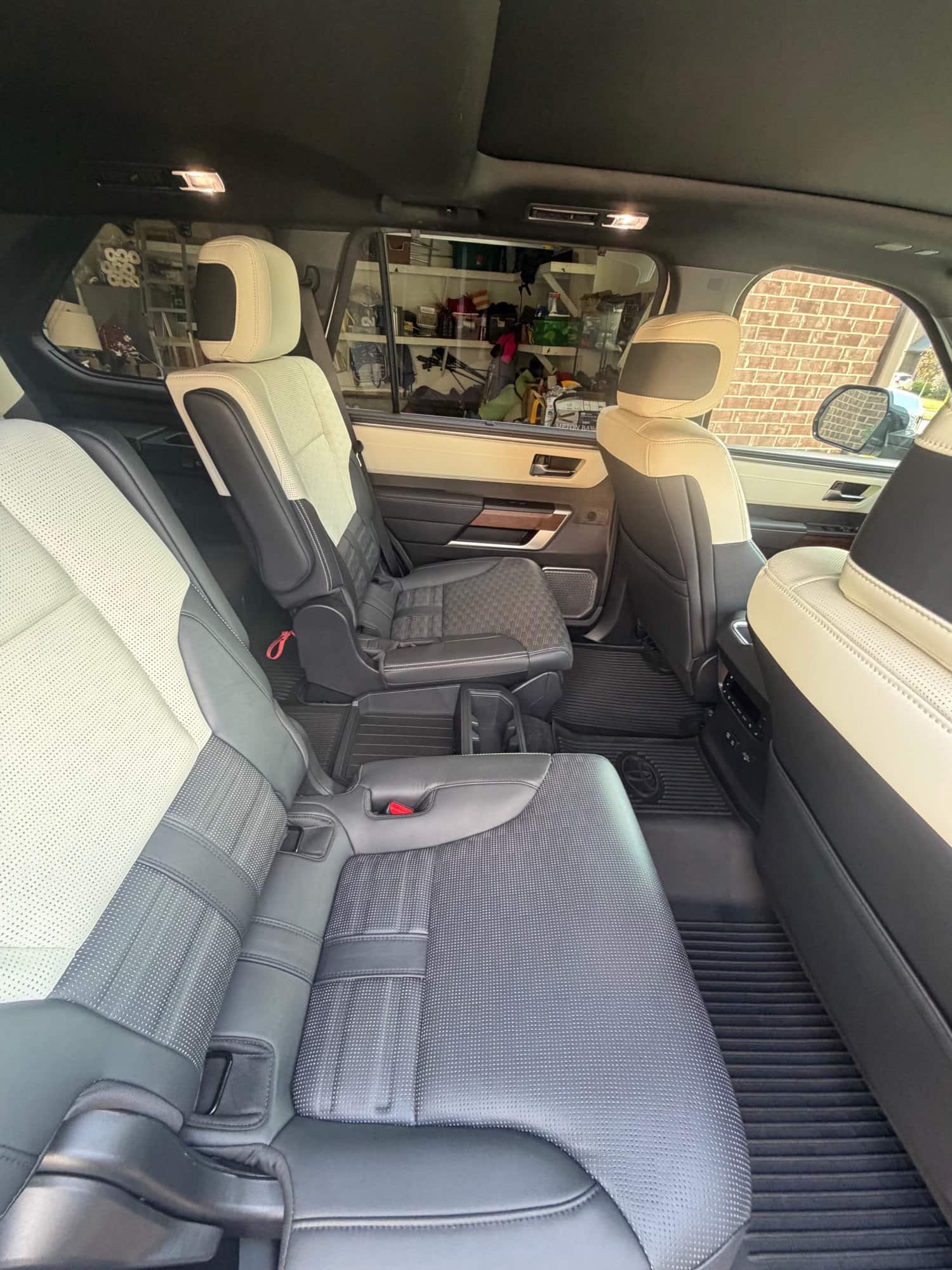Toyota Sequoia second-row seats after cleaning